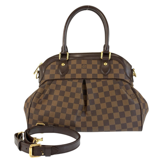 22833
LOUIS VUITTON ルイヴィトン ダミエ トレヴィ PM ブラウン ゴールド金具 PVC N51997 ハンドバッグ ショルダーバッグ 2way レディース ABP100