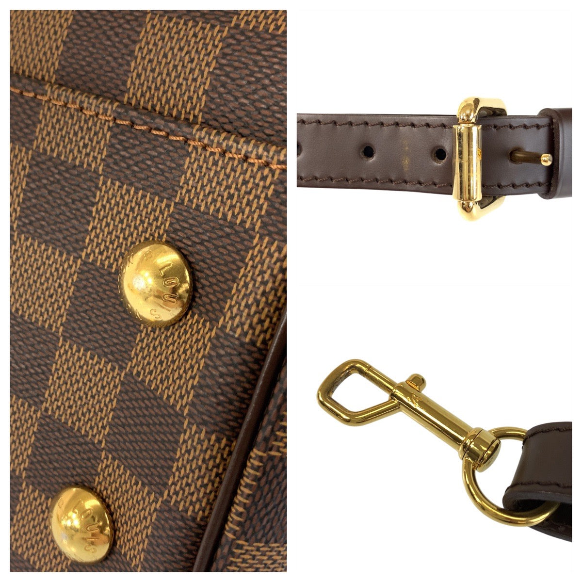 22833
LOUIS VUITTON ルイヴィトン ダミエ トレヴィ PM ブラウン ゴールド金具 PVC N51997 ハンドバッグ ショルダーバッグ 2way レディース ABP100