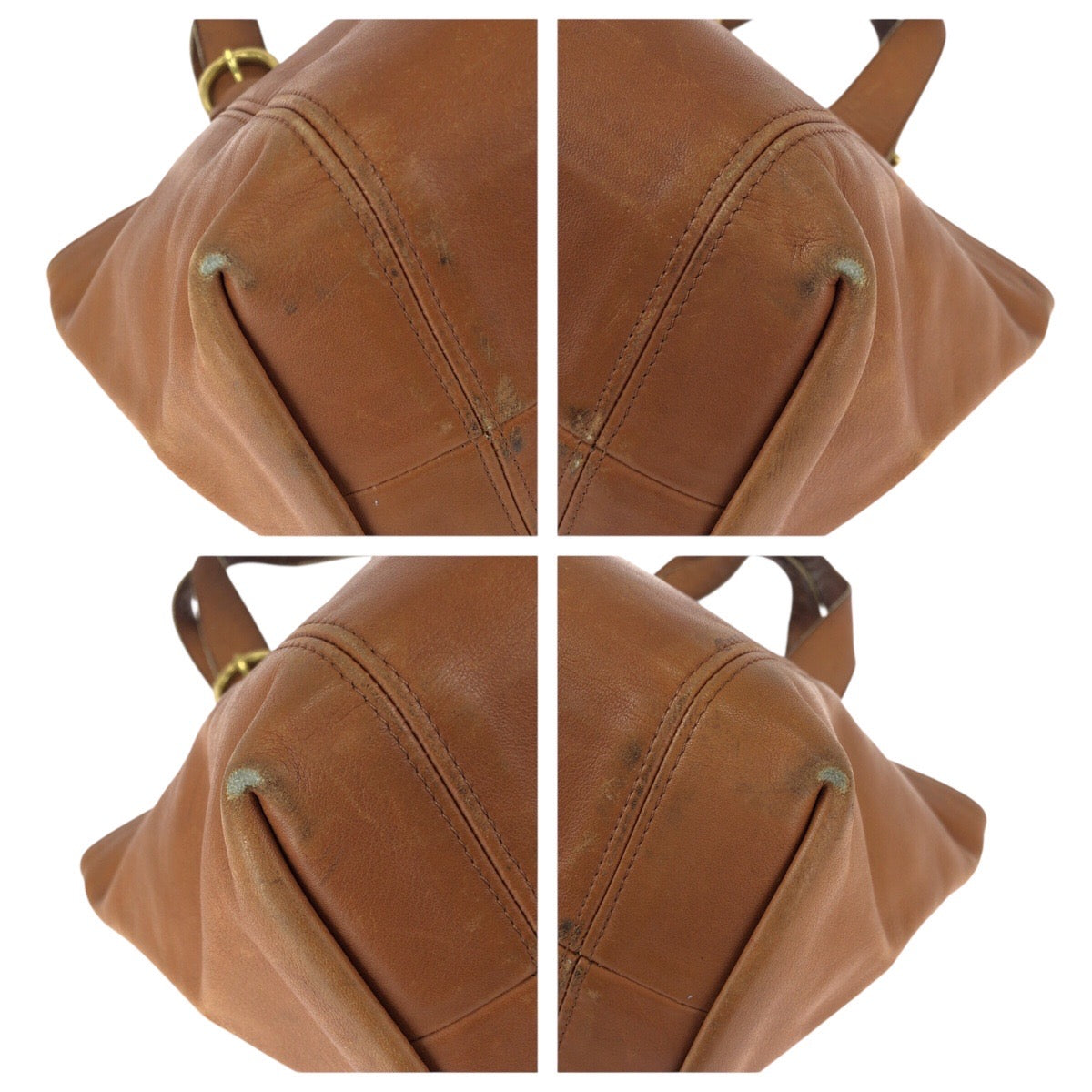 22847
COACH コーチ ヴィンテージ オールドコーチ ブラウン ゴールド金具 レザー 4133 トートッグ ハンドバッグ レディース AB5