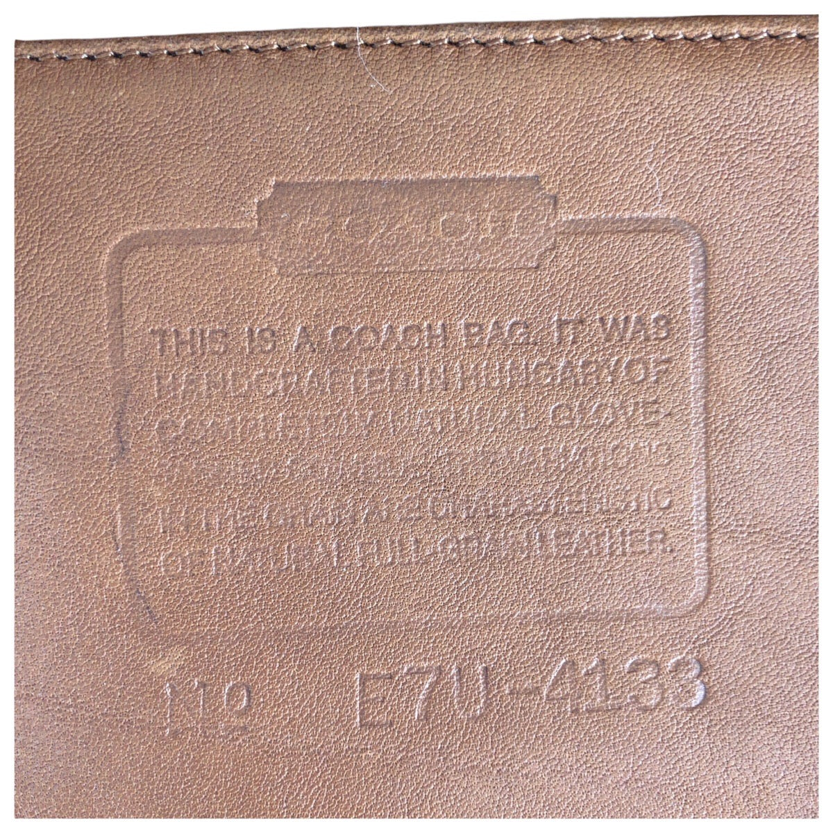 22847
COACH コーチ ヴィンテージ オールドコーチ ブラウン ゴールド金具 レザー 4133 トートッグ ハンドバッグ レディース AB5