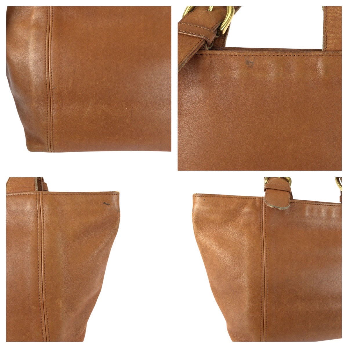 22847
COACH コーチ ヴィンテージ オールドコーチ ブラウン ゴールド金具 レザー 4133 トートッグ ハンドバッグ レディース AB5