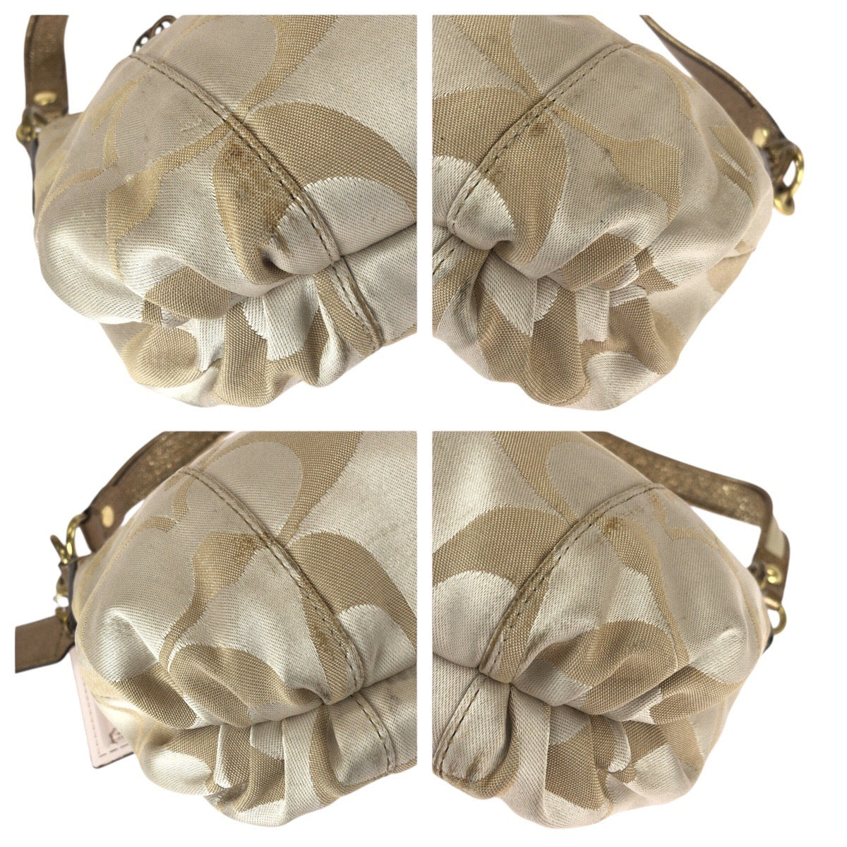 22848
COACH コーチ ポピー シグネチャー 2way ベージュ ゴールド金具 キャンバス / レザー 15317 ショルダーバッグ ハンドバッグ レディース AB5