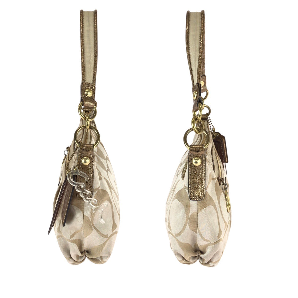 22848
COACH コーチ ポピー シグネチャー 2way ベージュ ゴールド金具 キャンバス / レザー 15317 ショルダーバッグ ハンドバッグ レディース AB5