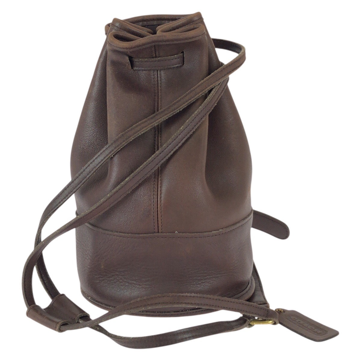 22849
COACH コーチ ヴィンテージ オールドコーチ ブラウン ゴールド金具 レザー 9984 ショルダーバッグ 巾着 男女兼用 レディース AB8