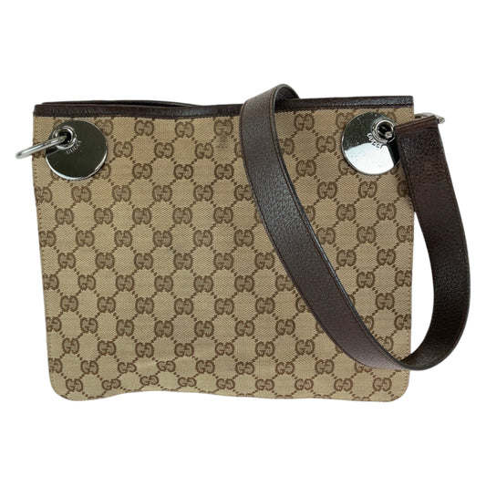 22858
GUCCI グッチ エクリプス ブラウン シルバー金具 GGキャンバス 120841 ショルダーバッグ メッセンジャーバッグ レディース ABP