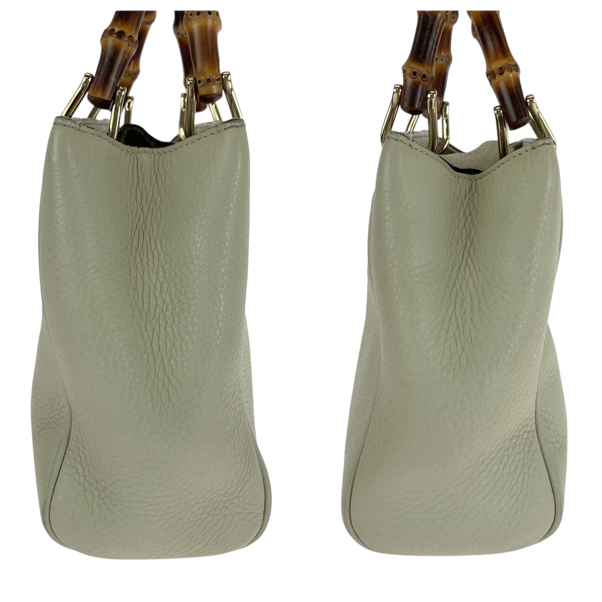 22860
GUCCI Bamboo Ivory Brown Gold Hardware Leather 368823 Handbag Women's ABP40