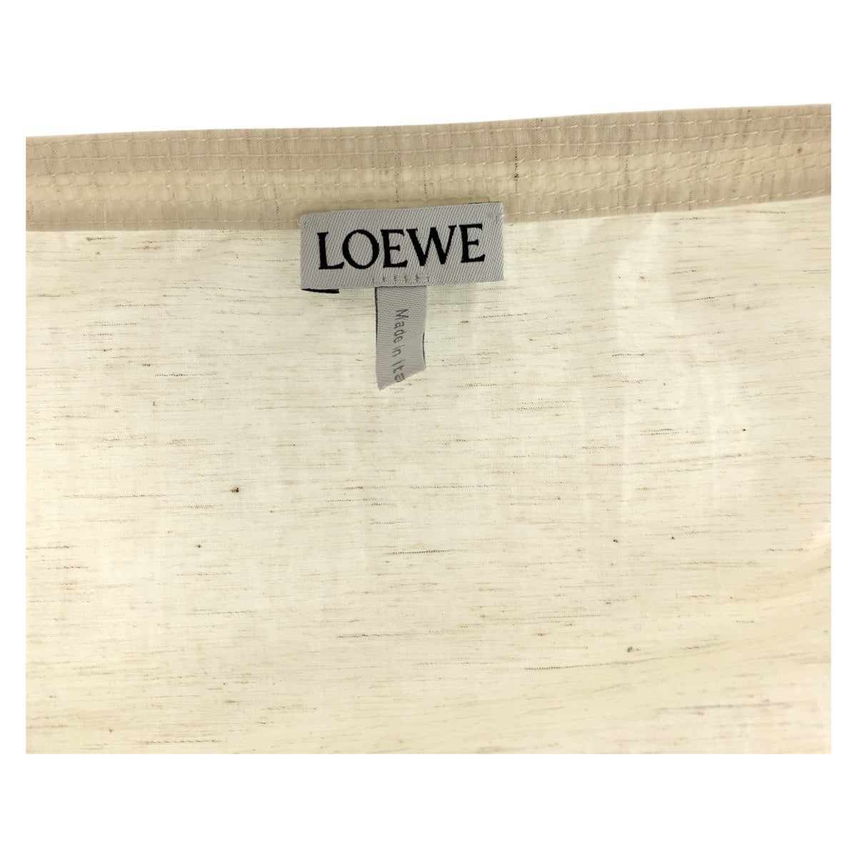 22862
LOEWE ロエベ パフスリーブ サイズ36 アイボリー グレー コットン パフスリーブ ブラウス 長袖シャツ レディース A34