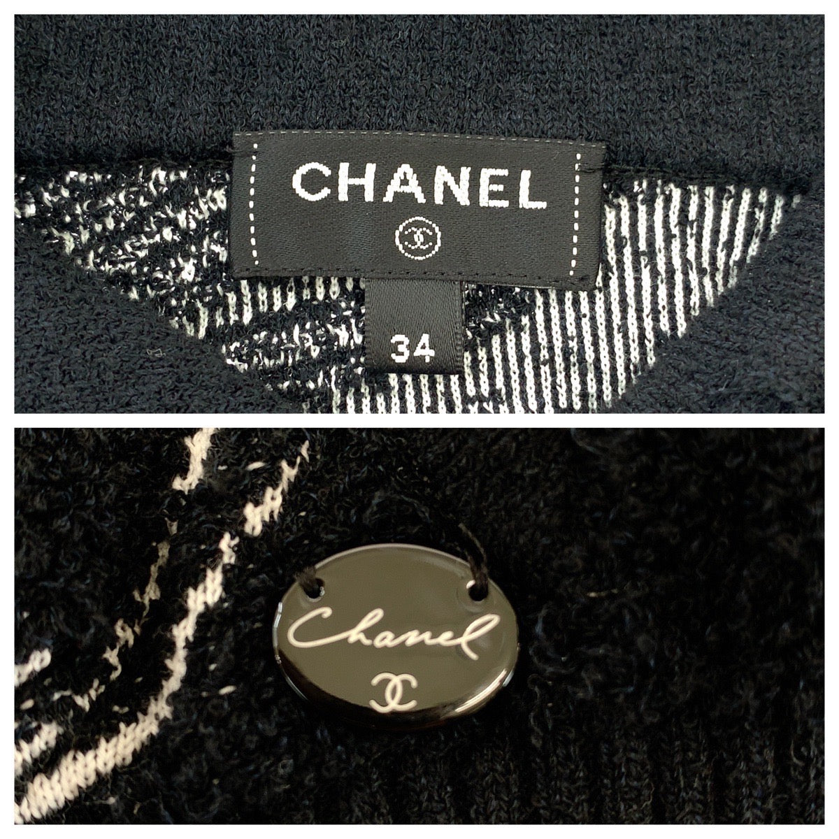 22865
CHANEL シャネル ライオン ココマーク サイズ34 ブラック 黒 ホワイト コットン P72134K10333 パーカー フーディ レディース SA212