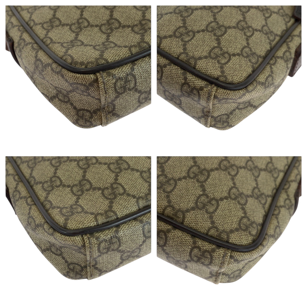 22868
GUCCI グッチ ベージュ ブラウン シルバー金具 GGスプリームキャンバス 101680 ショルダーバッグ ポシェット レディース ABP34