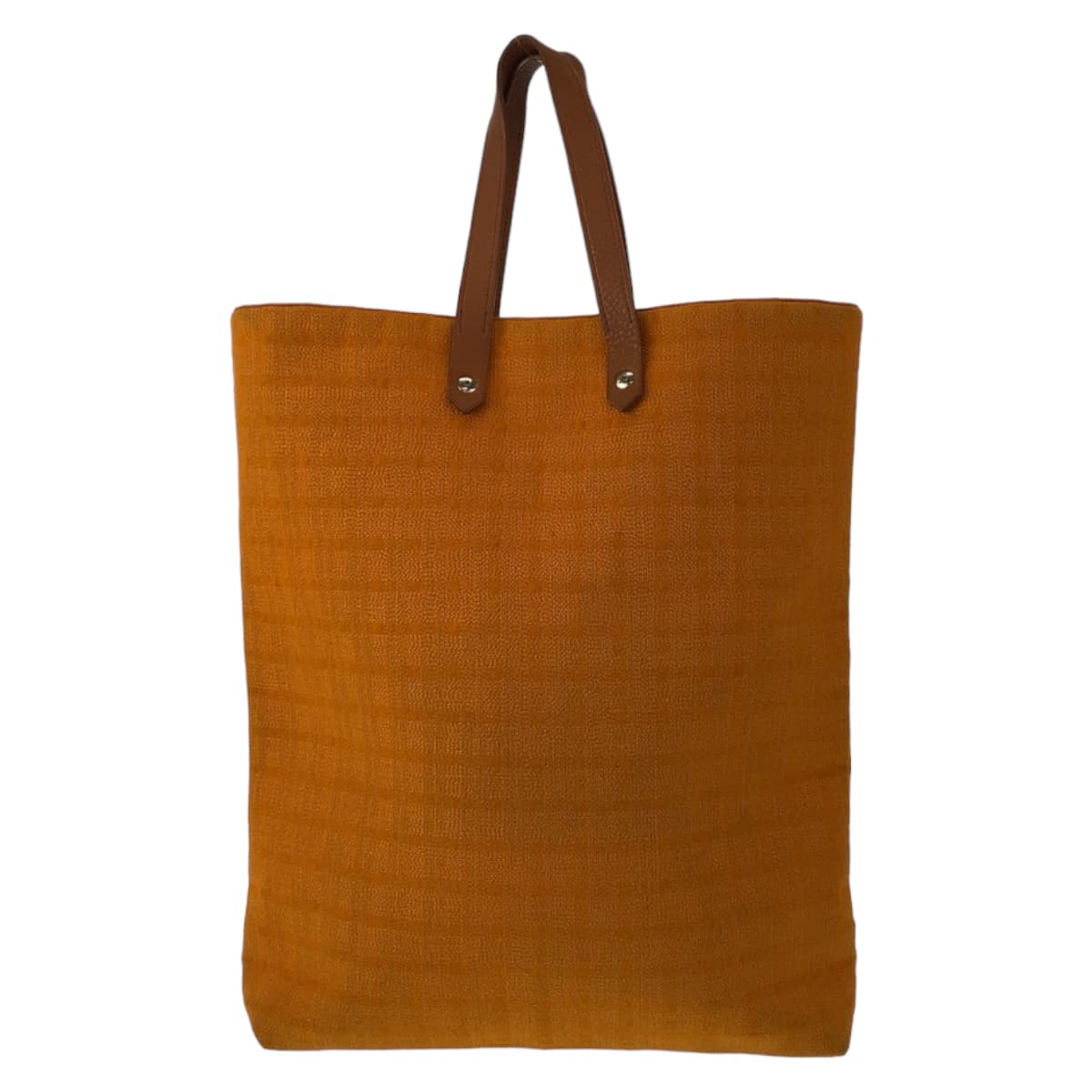 22872
HERMES エルメス アメダバ ディアゴGM オレンジ ブラウン シルバー金具 キャンバス / レザー トートバッグ ハンドバッグ A4対応 レディース AB40