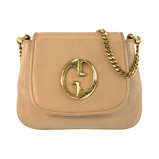 22876
GUCCI グッチ ダブルG ベージュ ゴールド金具 レザー 251821 チェーンショルダーバッグ ポシェット レディース AB48