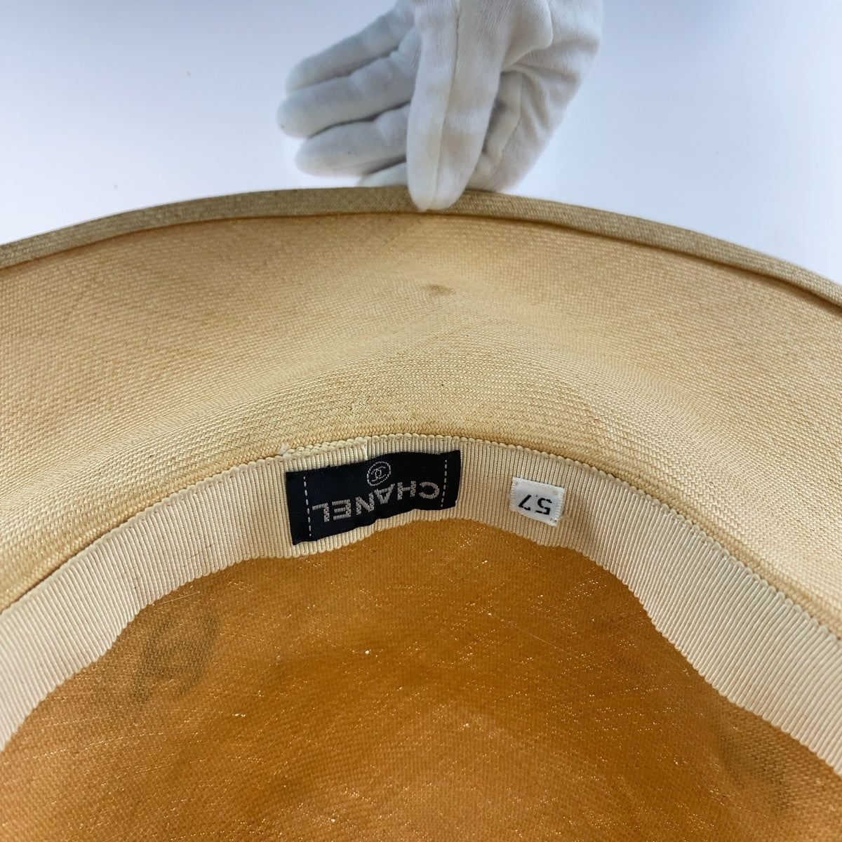 22886
CHANEL Coco Mark Raffia Straw Hat for Women AB46