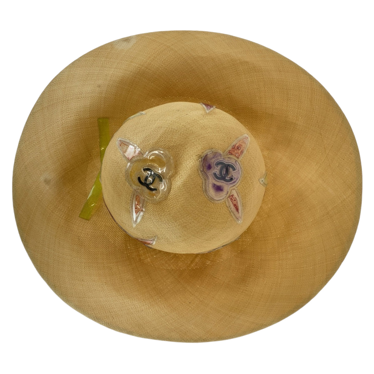 22886
CHANEL Coco Mark Raffia Straw Hat for Women AB46