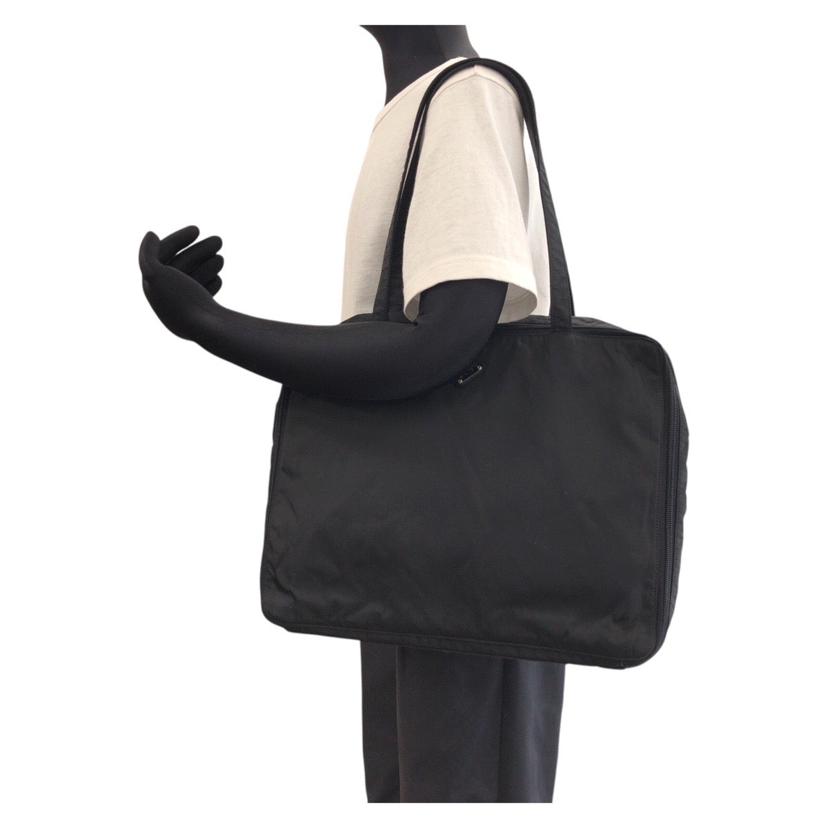 22888
PRADA プラダ テスート 三角ロゴプレート ブラック 黒 シルバー金具 ナイロン ビジネスバッグ ブリーフケース 男女兼用 メンズ ABP41