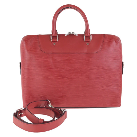 22893
LOUIS VUITTON ルイヴィトン エピ ポルトドキュマン ジュール カスティリアンレッド シルバー金具 レザー ビジネスバッグ ブリーフケース 2way メンズ AB56