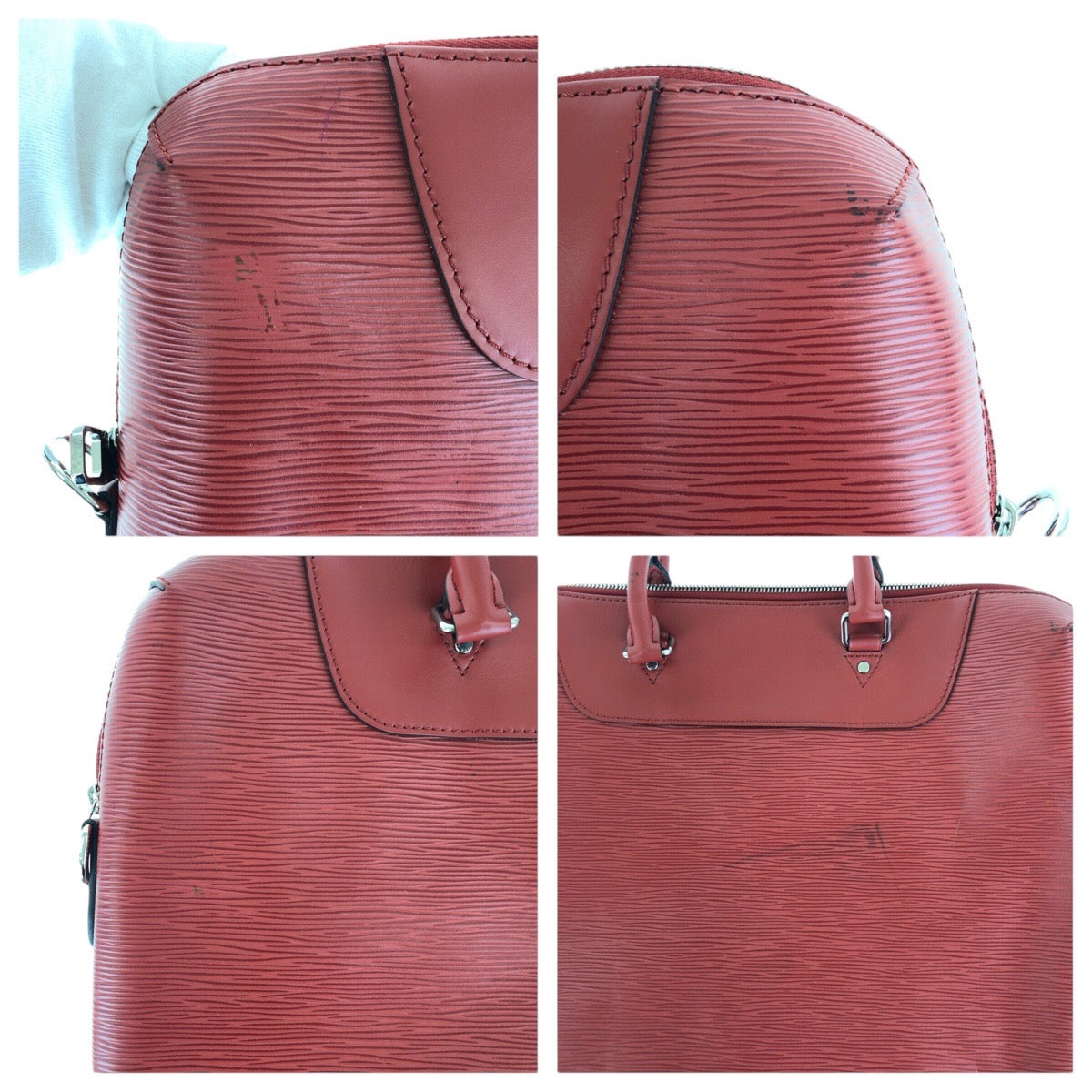 22893
LOUIS VUITTON ルイヴィトン エピ ポルトドキュマン ジュール カスティリアンレッド シルバー金具 レザー ビジネスバッグ ブリーフケース 2way メンズ AB56