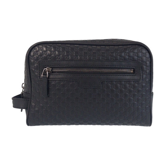 22894
GUCCI グッチ マイクログッチシマ ブラック 黒 レザー 419775 セカンドバッグ クラッチバッグ メンズ ABP48