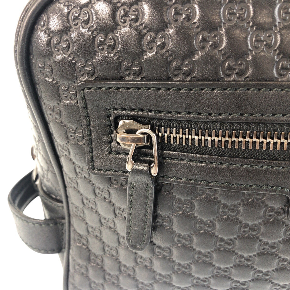 22894
GUCCI グッチ マイクログッチシマ ブラック 黒 レザー 419775 セカンドバッグ クラッチバッグ メンズ ABP48