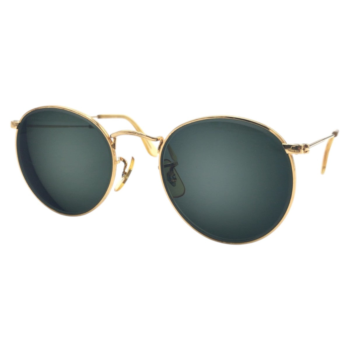 22898
Ray-Ban Vintage B&L Ray-Ban U.S.A. Gold Green Metal Sunglasses Eyeglasses Round Men's ABP16