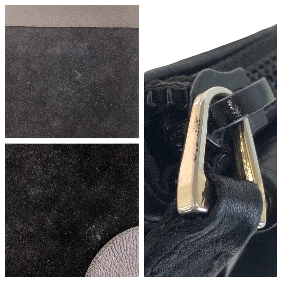 22904
GUCCI グッチ ブラック シルバー金具 スウェード / レザー 272 396 斜め掛け ショルダーバッグ レディース A46