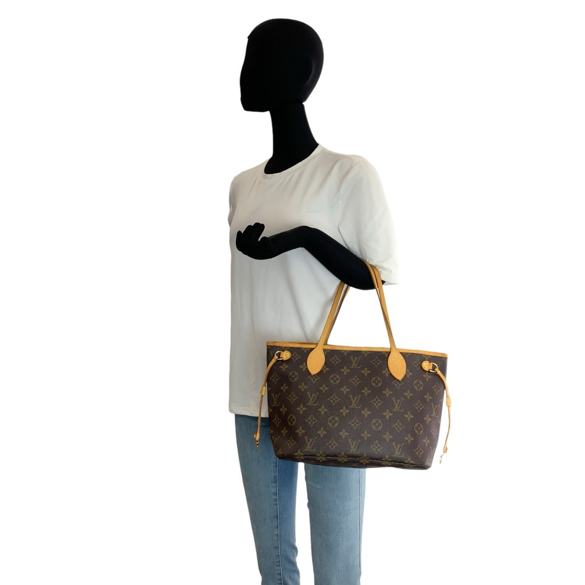 22907
LOUIS VUITTON ルイヴィトン モノグラム ネヴァーフルPM ブラウン ゴールド金具 PVC / レザー M40155 トートバッグ ハンドバッグ レディース ABP