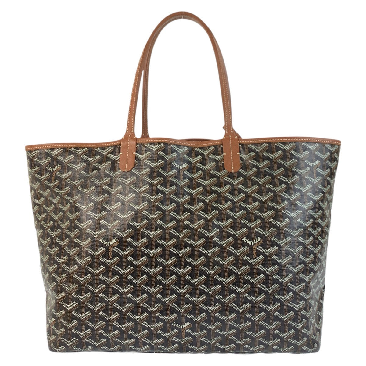 22909
GOYARD ゴヤール サンルイPM ブラック 黒 ブラウン シルバー金具 コーティングキャンバス トートバッグ ハンドバッグ レディース AB145