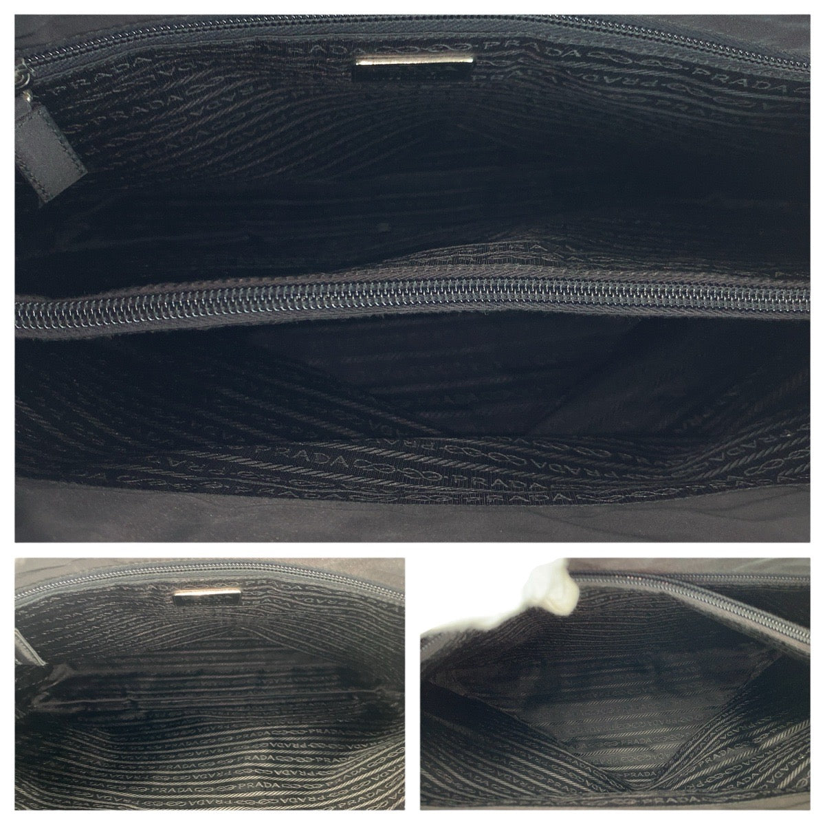 22911
PRADA プラダ テスート 三角ロゴプレート ブラック 黒 シルバー金具 ナイロン ショルダーバッグ トートバッグ レディース ABP36