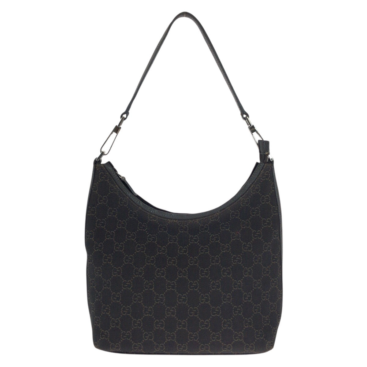 22912
GUCCI グッチ ホーボー ブラウン ダークブラウン シルバー金具 GGキャンバス / レザー 28335 ショルダーバッグ ワンショルダー レディース AB28