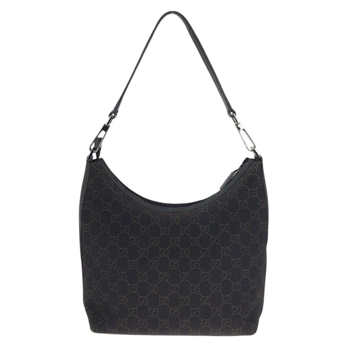 22912
GUCCI グッチ ホーボー ブラウン ダークブラウン シルバー金具 GGキャンバス / レザー 28335 ショルダーバッグ ワンショルダー レディース AB28