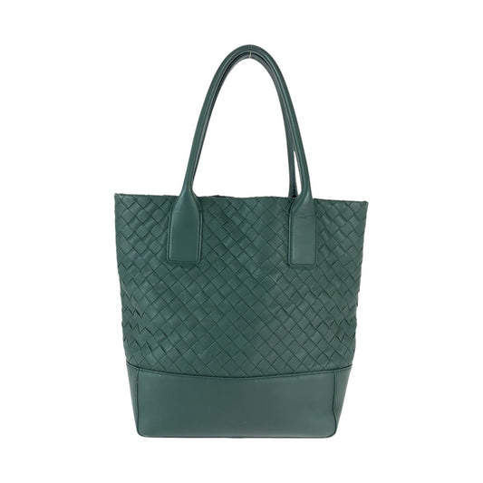 22913
BOTTEGAVENETA ボッテガヴェネタ イントレチャート グリーン レザー トートバッグ ショルダーバッグ レディース ABP85