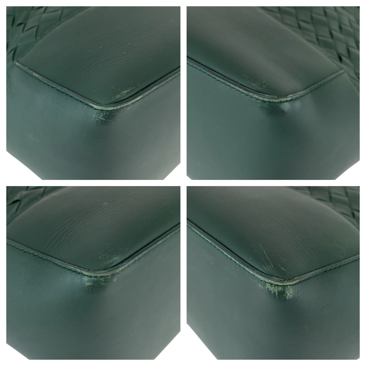 22913
BOTTEGAVENETA ボッテガヴェネタ イントレチャート グリーン レザー トートバッグ ショルダーバッグ レディース ABP85