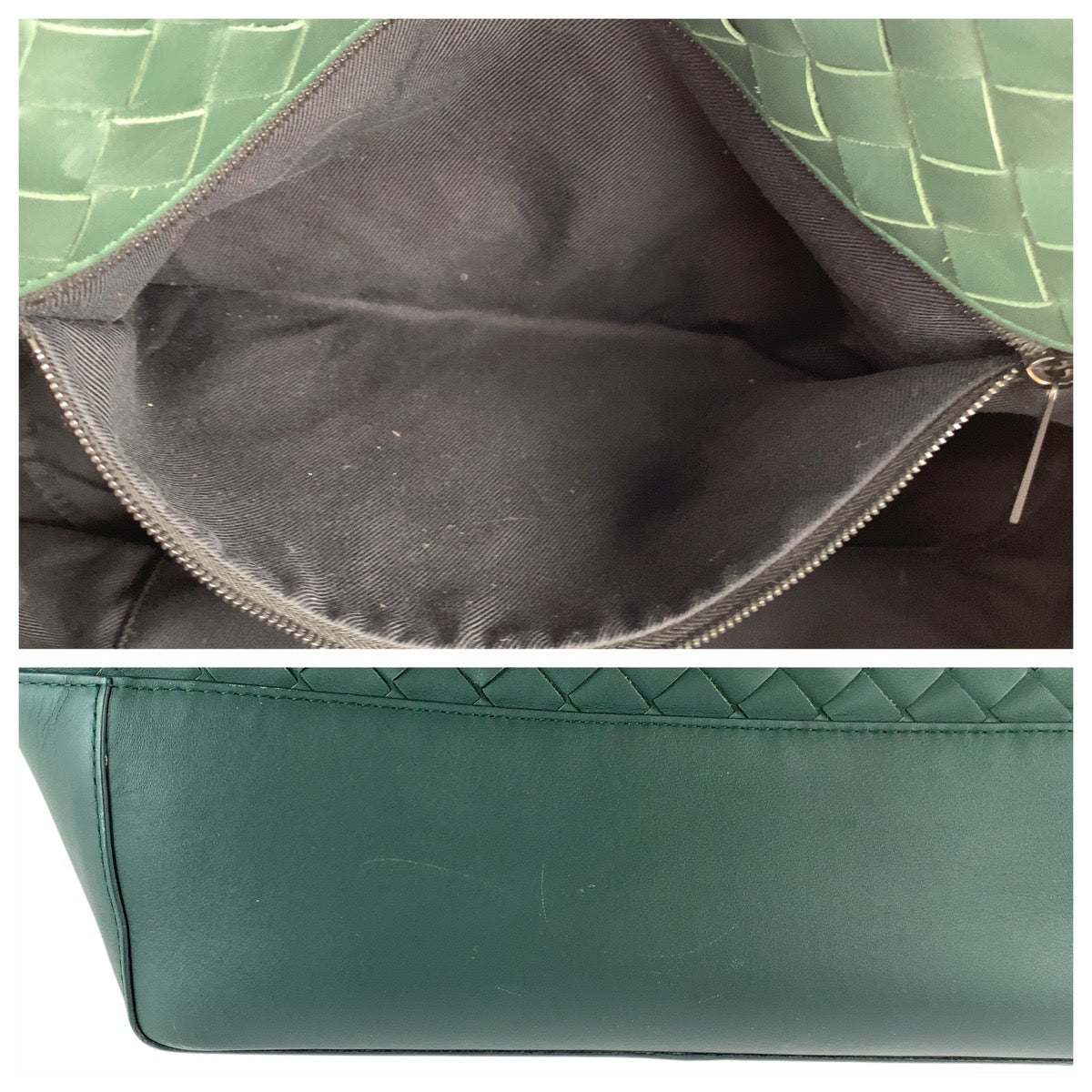 22913
BOTTEGAVENETA ボッテガヴェネタ イントレチャート グリーン レザー トートバッグ ショルダーバッグ レディース ABP85