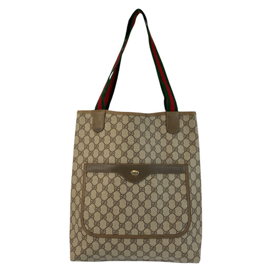 22916
GUCCI グッチ ヴィンテージ シェリーライン ベージュ ブラウン GGスプリームキャンバス 39 02 003 トートバッグ ショルダーバッグ レディース ABP28