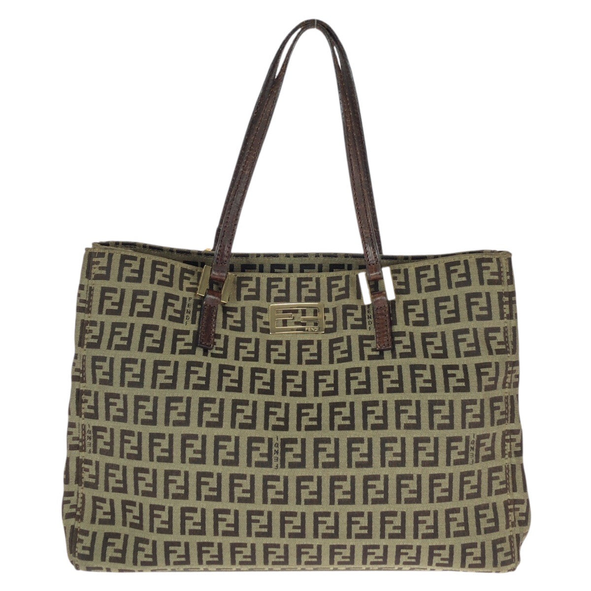 22918
FENDI フェンディ ヴィンテージ ズッキーノ ベージュ ブラウン ゴールド金具 キャンバス / レザー 8BH132 ミニトートバッグ ハンドバッグ レディース ABP45