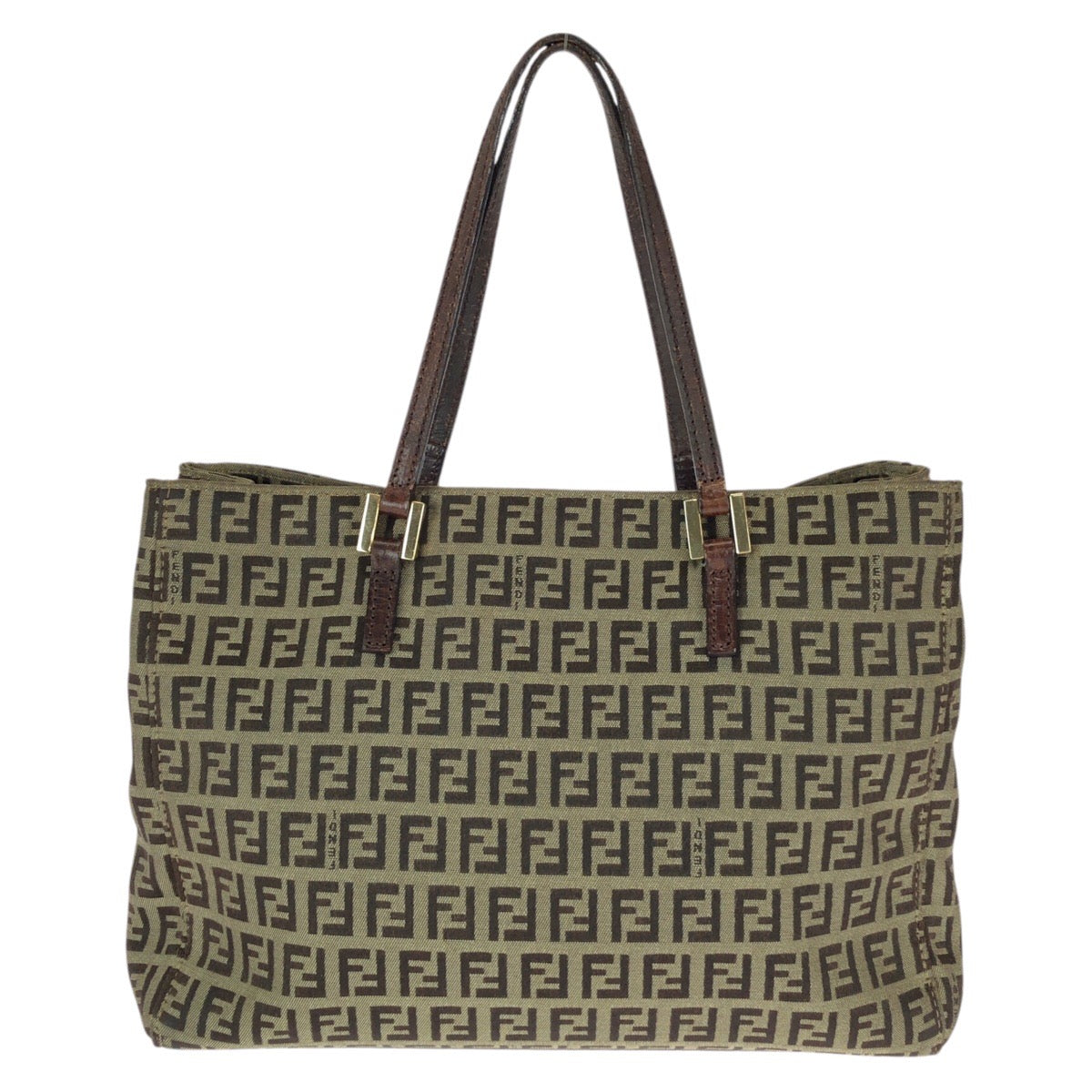 22918
FENDI フェンディ ヴィンテージ ズッキーノ ベージュ ブラウン ゴールド金具 キャンバス / レザー 8BH132 ミニトートバッグ ハンドバッグ レディース ABP45