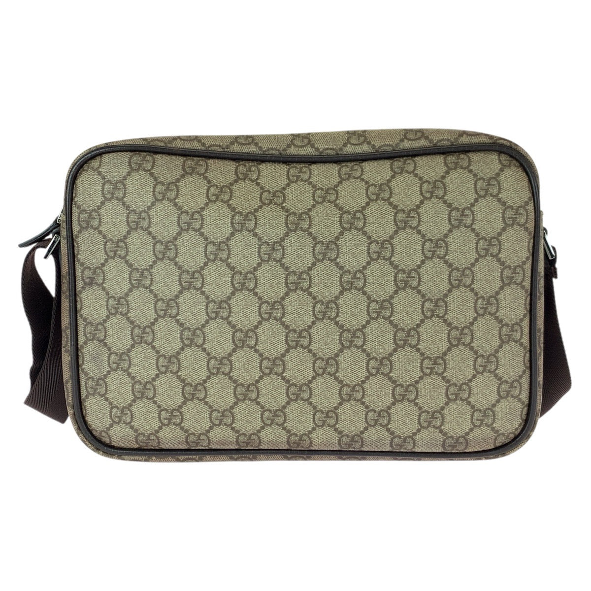 22920
GUCCI グッチ GGプラス ベージュ ダークブラウン シルバー金具 GGスプリームキャンバス / レザー 114531 ショルダーバッグ メッセンジャーバッグ レディース AB35