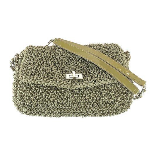 22923
ANTEPRIMA アンテプリマ ルケット カーキ ベージュ シルバー金具 PVC ショルダーバッグ レディース ABP16