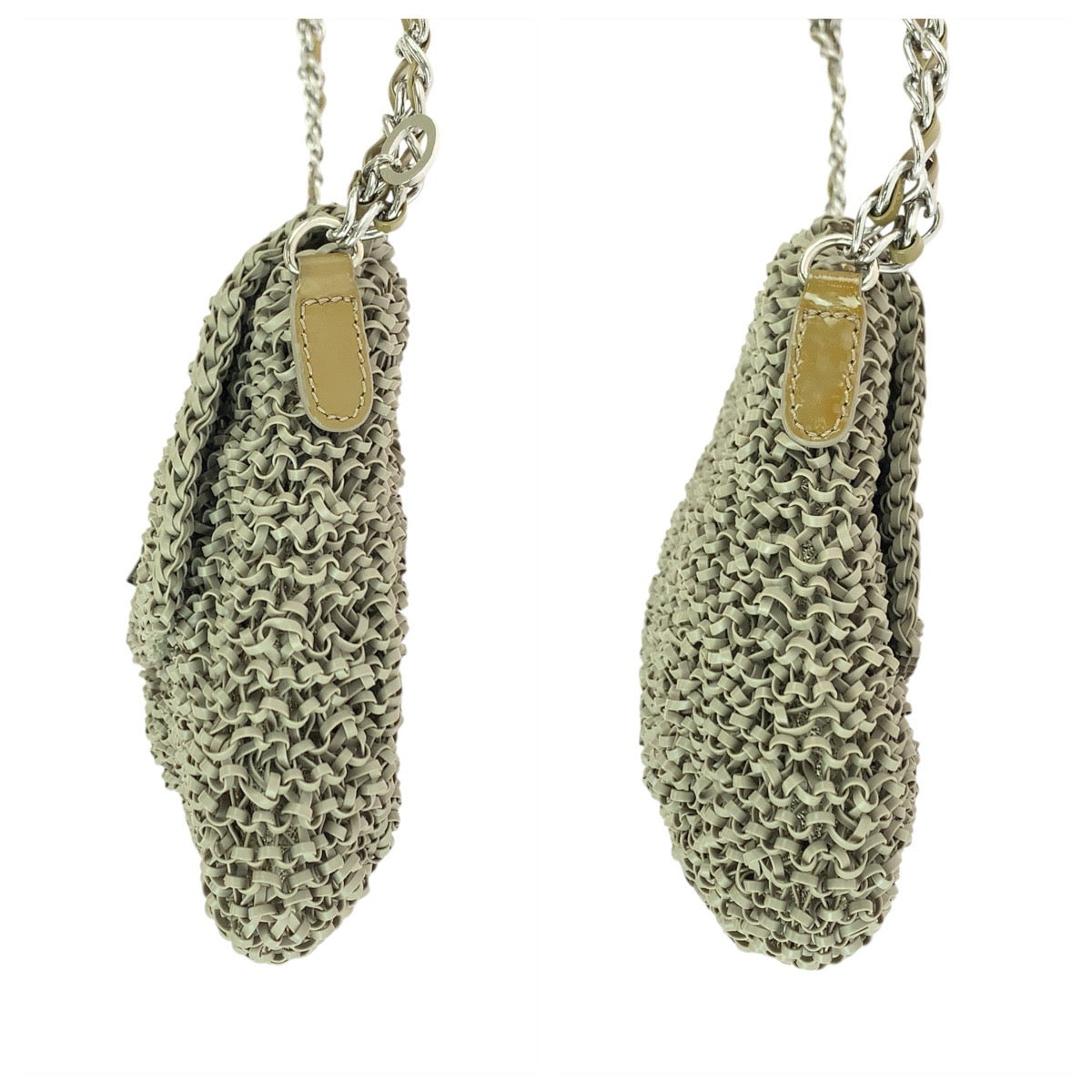 22923
ANTEPRIMA アンテプリマ ルケット カーキ ベージュ シルバー金具 PVC ショルダーバッグ レディース ABP16