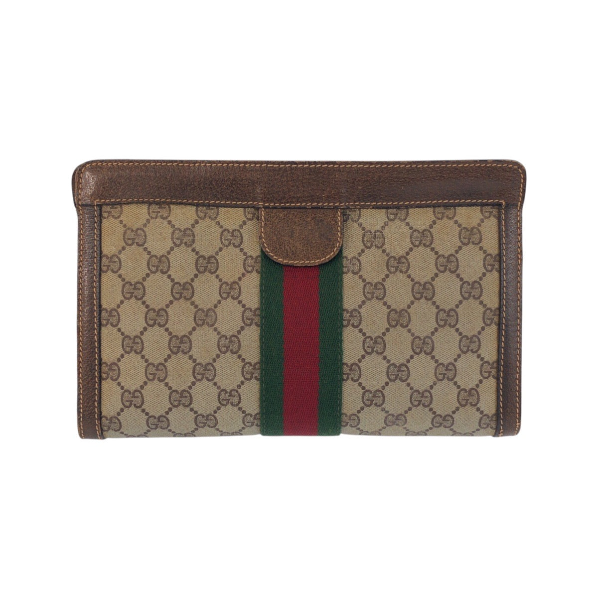 22925
GUCCI グッチ ヴィンテージ シェリーライン オールドグッチ オールドグッチ ベージュ ブラウン GGスプリームキャンバス / レザー クラッチバッグ セカンドバッグ メンズ AB21