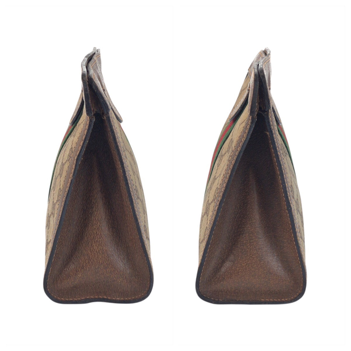 22925
GUCCI グッチ ヴィンテージ シェリーライン オールドグッチ オールドグッチ ベージュ ブラウン GGスプリームキャンバス / レザー クラッチバッグ セカンドバッグ メンズ AB21