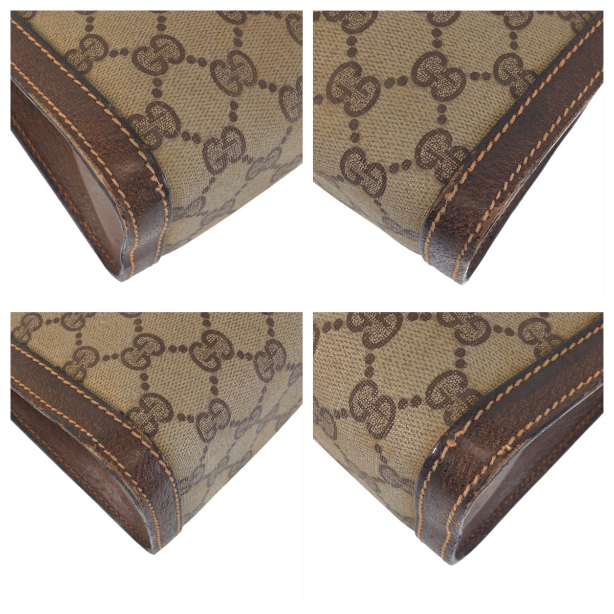 22925
GUCCI グッチ ヴィンテージ シェリーライン オールドグッチ オールドグッチ ベージュ ブラウン GGスプリームキャンバス / レザー クラッチバッグ セカンドバッグ メンズ AB21