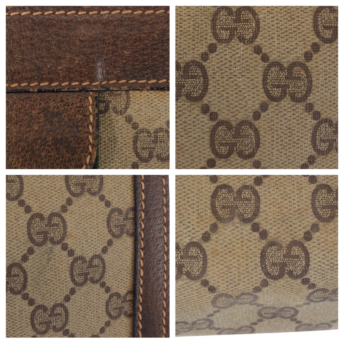 22925
GUCCI グッチ ヴィンテージ シェリーライン オールドグッチ オールドグッチ ベージュ ブラウン GGスプリームキャンバス / レザー クラッチバッグ セカンドバッグ メンズ AB21