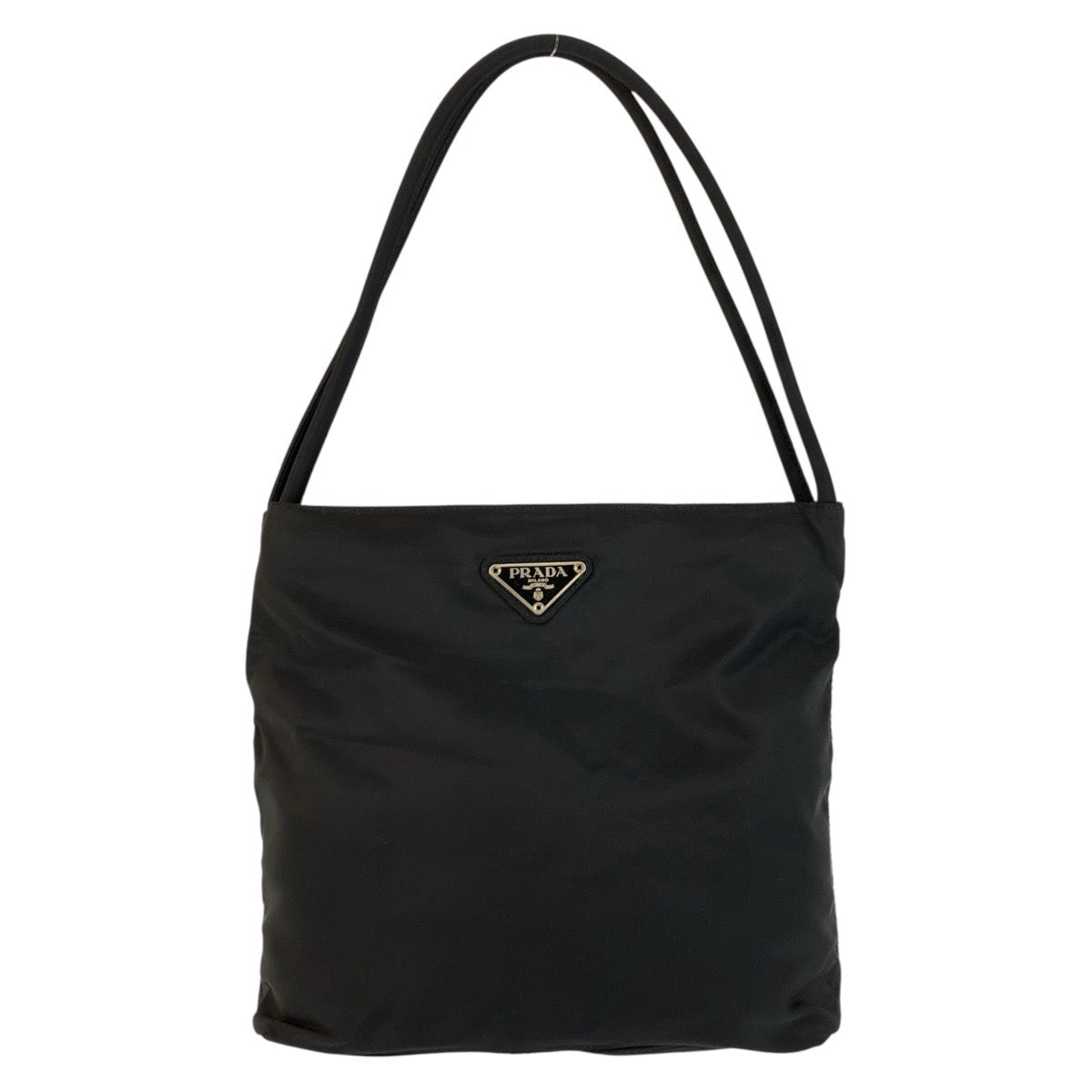 22928
PRADA プラダ テスート 三角ロゴプレート ブラック 黒 シルバー金具 ナイロン ショルダーバッグ トートバッグ レディース AB35