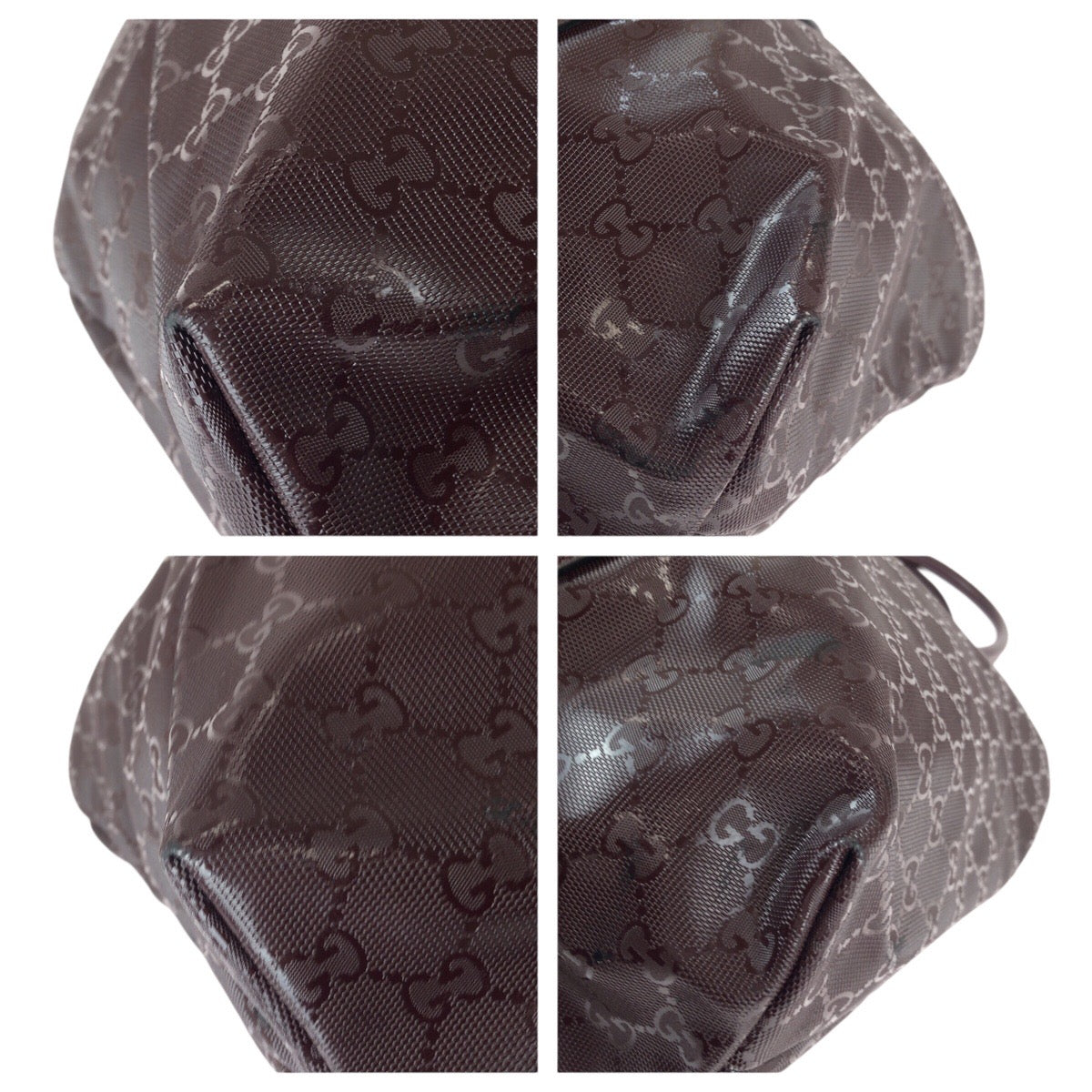 22929
GUCCI グッチ GGインプリメ ワインレッド ボルドー シルバー金具 PVC / レザー 223668 トートバッグ ショルダーバッグ レディース ABP45