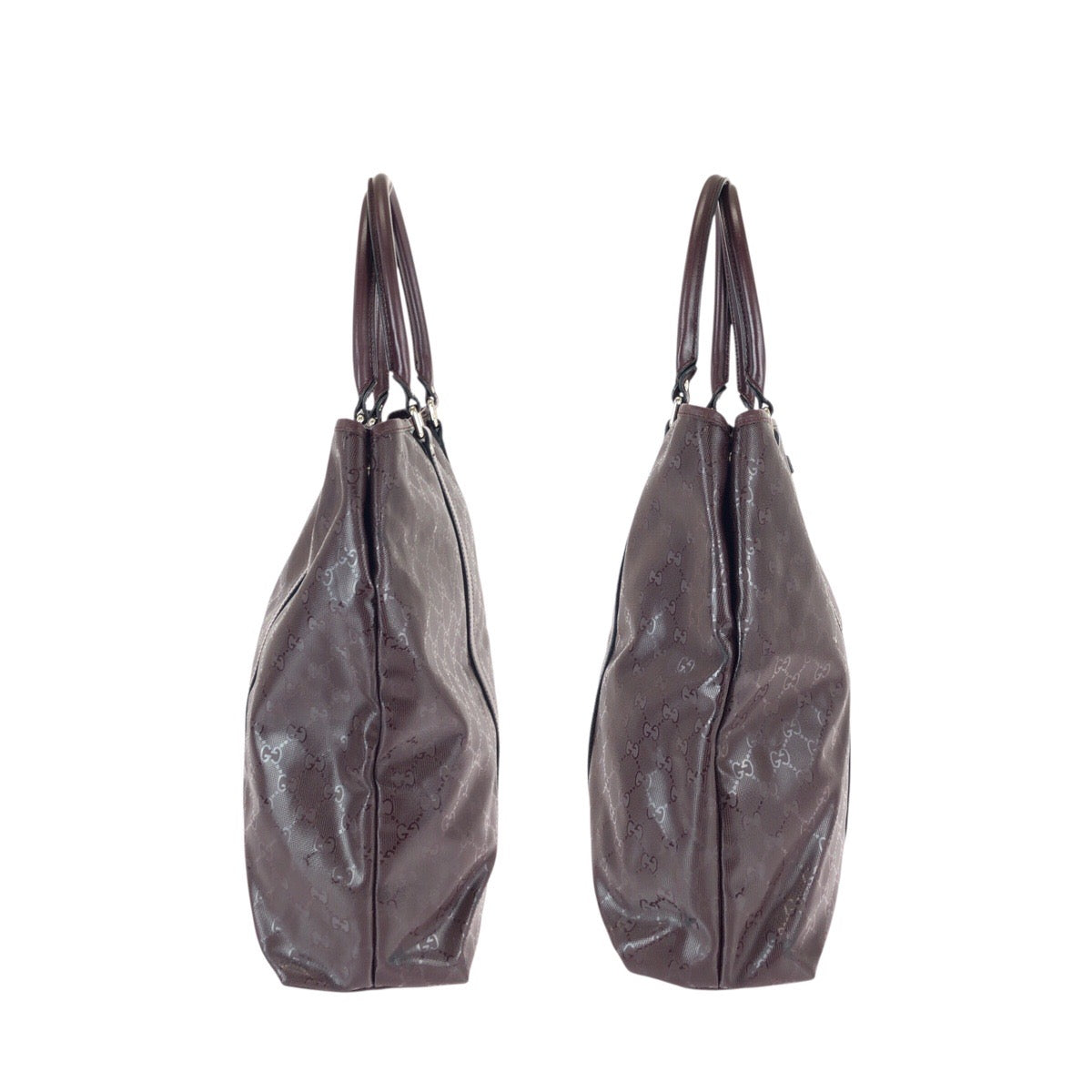 22929
GUCCI グッチ GGインプリメ ワインレッド ボルドー シルバー金具 PVC / レザー 223668 トートバッグ ショルダーバッグ レディース ABP45