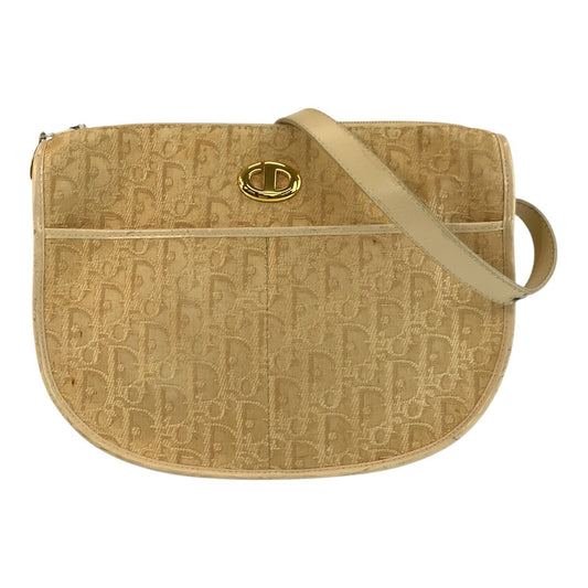 22934
Christian Dior クリスチャンディオール トロッター ベージュ ゴールド金具 キャンバス / レザー ショルダーバッグ ポシェット レディース AB35
