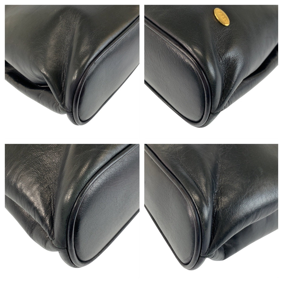 22935
BALLY バリー キルティング ネイビー ゴールド金具 レザー ショルダーバッグ レディース ABP21