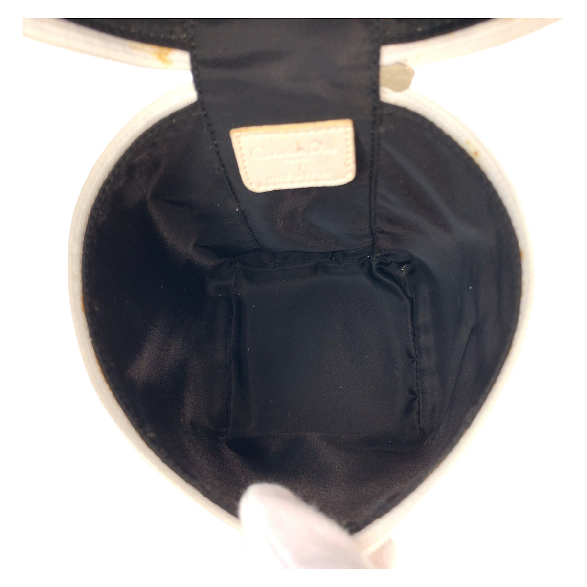 22937
Christian Dior クリスチャンディオール トロッター ホワイト ブラック 黒 PVC / レザー CM1026 ハンドバッグ バニティバッグ レディース AB21