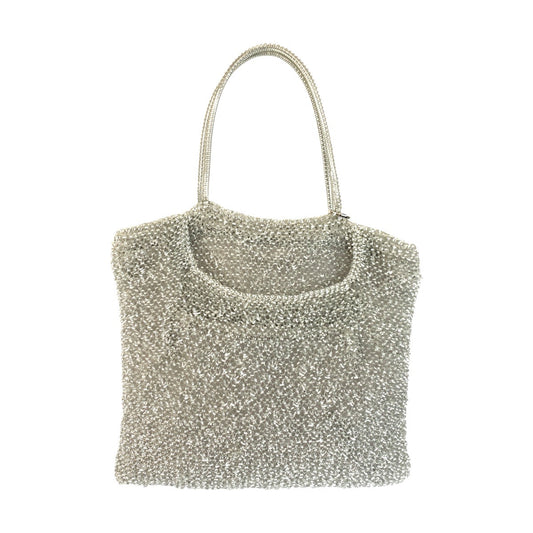 22938
ANTEPRIMA アンテプリマ ワイヤーバッグ シルバー グレー シルバー金具 PVC トートバッグ ハンドバッグ レディース A16