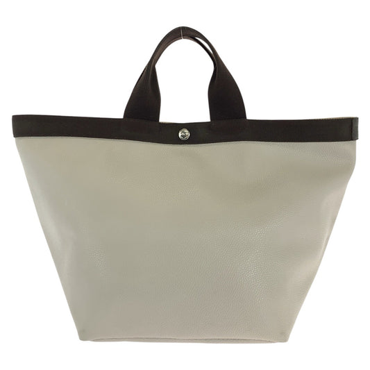 22941
Herve Chapelier エルベ シャプリエ ベージュ ダークブラウン シルバー金具 / コーテッドキャンバス トートバッグ 男女兼用 レディース ABP35